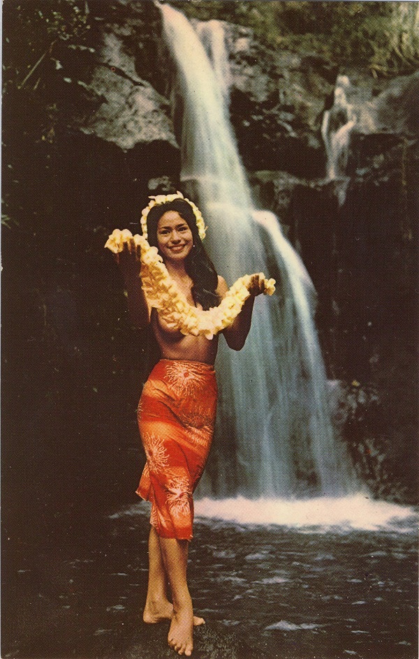 The Hula Lei Perfume Girl Postcard