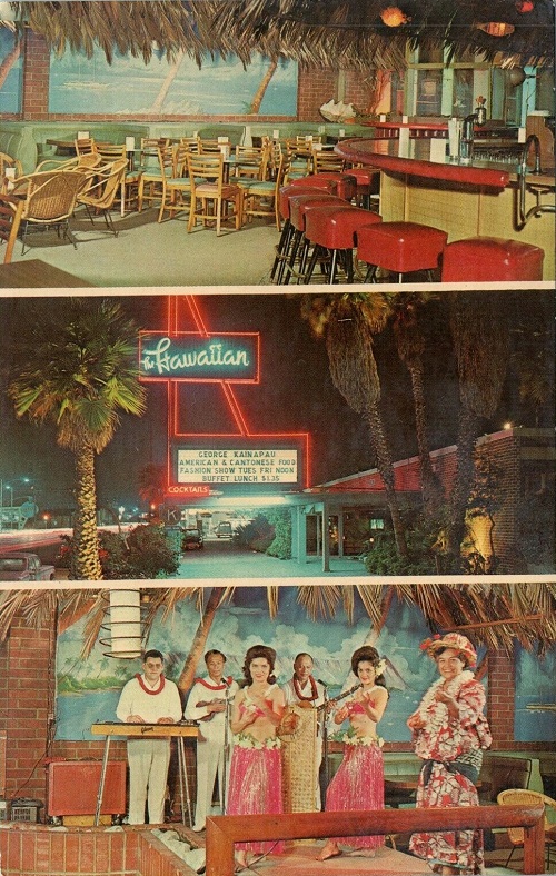 The Hawaiian Restaurant Long Beach California Postcard
